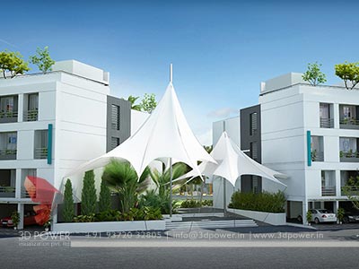 residential township design 3d rendering